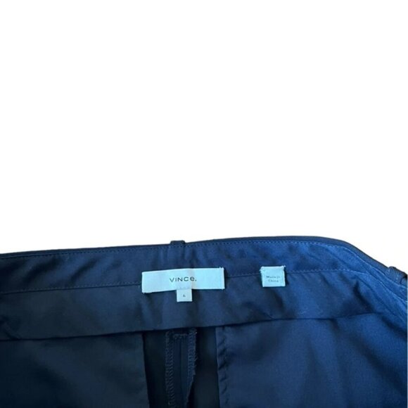 Vince Soft Tailored Trouser Womens Sz 6 Lightweight dark Navy Blue - Picture 8 of 10